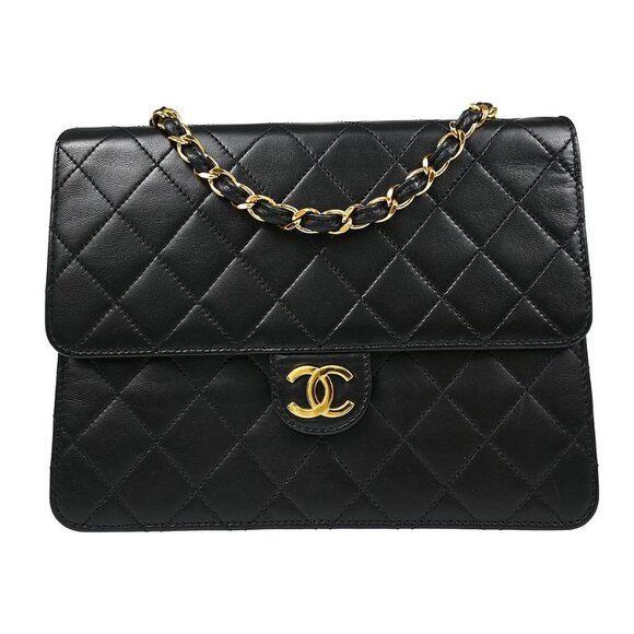 Chanel Black Lambskin Turnlock Small Half Flap Shoulder Bag - Picture 2 of 9
